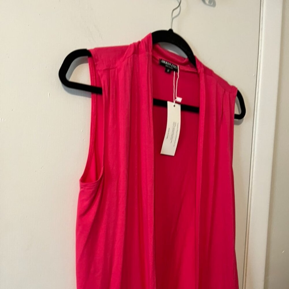 NWT URBAN COCO PINK OPEN DRESS VEST SZ M